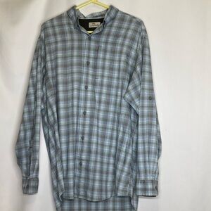 Bob Timberlake Shirt Button Down Plaid Vented Back fishing top NO SIZE Measure L